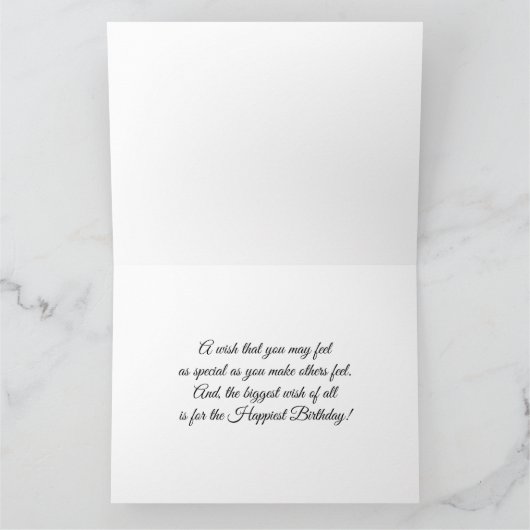 Eine Hübsche Blume - Geburtskarte Karte (Innenseite)