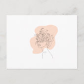 Eine hübsche, Bohemisch inspiriert Lady auf einer Postkarte (Vorderseite)