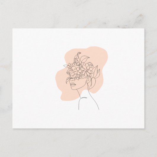 Eine hübsche, Bohemisch inspiriert Lady auf einer Postkarte (Vorderseite)