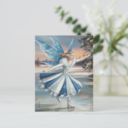 Eine hübsche Eisfee Postkarte (Stehend Vorderseite)