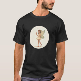 Eine hübsche Fee mit Eiscreme für Erwachsene und K T-Shirt