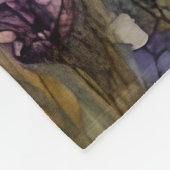 Eine hübsche Ingwerkatze auf einem Lavendelfeld Fleecedecke (Ecke)