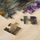 Eine hübsche Ingwerkatze auf einem Lavendelfeld Puzzle (Seite)