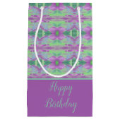 Eine Hübsche kleine Lila Blume Gemusterte Geschenk Geschenktüte (Vorderseite)