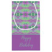 Eine Hübsche kleine Lila Blume Gemusterte Geschenk Kleine Geschenktüte (Rückseite)