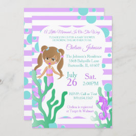 Eine Hübsche kleine Mermaid Kinderdusche 🤰 Einladung