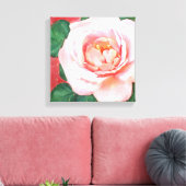 Eine Hübsche rosa Rose Leinwanddruck (Insitu (Wohnzimmer))