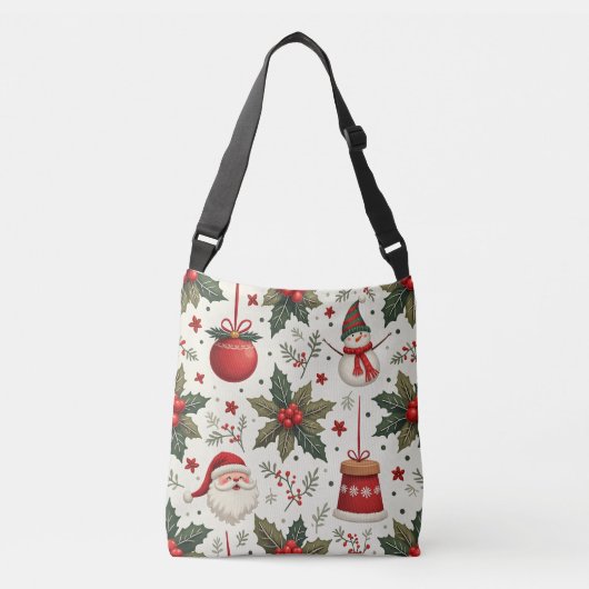 eine hübsche Tasche, die Weihnachten ausdrückt Tragetaschen Mit Langen Trägern (Vorderseite)