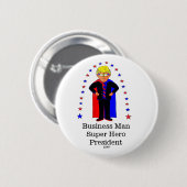 Eine humorvolle Ähnlichkeit des Präsidenten Trump. Button (Vorne & Hinten)