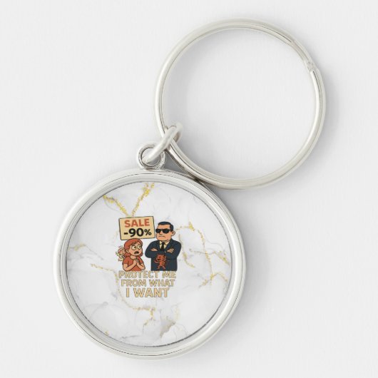 Eine humorvolle Grafik im Cartoon-Stil Schlüsselanhänger (Vorne)