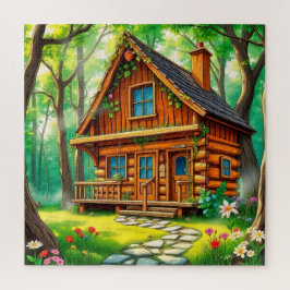 Eine Hütte aus Holz Puzzle