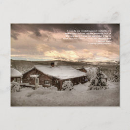 Eine Hütte im Gebirge: Thoreau Postkarte