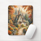 Eine Hütte im Herbst Mousepad (Mit Mouse)