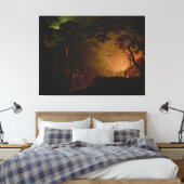 Eine Hütte in der Nacht, Joseph Wright von Derby Leinwanddruck (Insitu (Schlafzimmer))