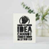 Eine Idee kann nicht zerstört werden Postkarte (Stehend Vorderseite)