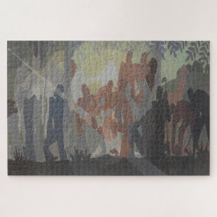 Eine Idylle des Deep South – Aaron Douglas Art Puzzle