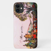 Eine idyllische britische Dorfkunst-Skizze & Name Case-Mate iPhone Hülle (Rückseite)