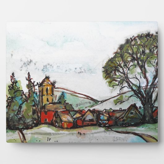 Eine idyllische britische Dorfskizze Fotoplatte (Vorderseite)