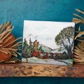 Eine idyllische britische Dorfskizze Fotoplatte (Seite)