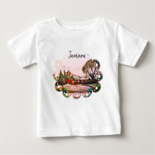 Eine idyllische britische Dorfskizze mit Namen Baby T-shirt