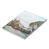 Eine idyllische britische Dorfskizze Notizblock (Rotiert)