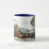 Eine idyllische britische Dorfskizze Tasse (Zentrum)