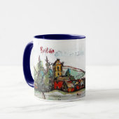 Eine idyllische britische Dorfskizze Tasse (Vorderseite Links)