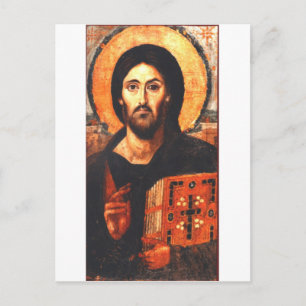 Eine Ikone Jesu aus dem 6. Jahrhundert Postkarte