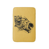 Eine Illustration aus schwarz und gelb gezogenen L Badematte (Vorderseite Vertikal)