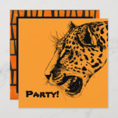 Eine Illustration aus schwarz und gelb gezogenen L Einladung (Vorne/Hinten)