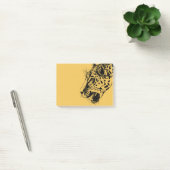 Eine Illustration aus schwarz und gelb gezogenen L Post-it Klebezettel (Büro)