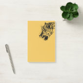 Eine Illustration aus schwarz und gelb gezogenen L Post-it Klebezettel (Büro)