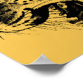 Eine Illustration aus schwarz und gelb gezogenen L Poster (Ecke)