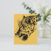 Eine Illustration aus schwarz und gelb gezogenen L Postkarte (Stehend Vorderseite)