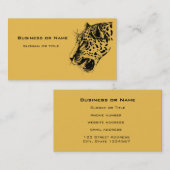 Eine Illustration aus schwarz und gelb gezogenen L Visitenkarte (Vorne/Hinten)