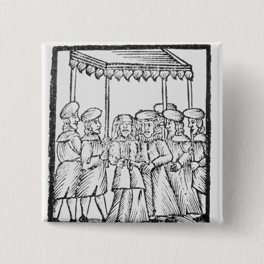 Eine Illustration einer jüdischen Hochzeit Button (Vorderseite)