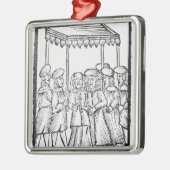 Eine Illustration einer jüdischen Hochzeit Ornament Aus Metall (Links)