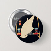 Eine Illustration von Ito Jakuchu über einen weiße Button (Vorne & Hinten)