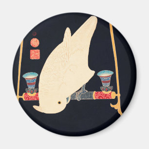 Eine Illustration von Ito Jakuchu über einen weiße Magnet