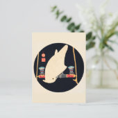 Eine Illustration von Ito Jakuchu über einen weiße Postkarte (Stehend Vorderseite)