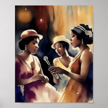 Eine im Jazz Club Darstellende Sängergruppe