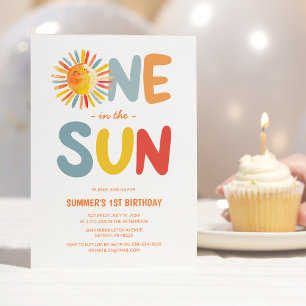 Eine im Sun Sunshine Kindergeburtstag Party Einladung