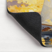 Eine Impasto-Illustration eines Segelboots bei Son Mousepad (Ecke)