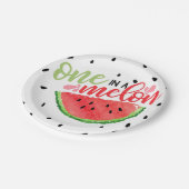 Eine in A Melon Watermelon Paper Plate - Red Pappteller (Schrägansicht)