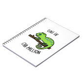 Eine in Cha-Million Funny Chameleon Pun Notizblock (Linke Seite)