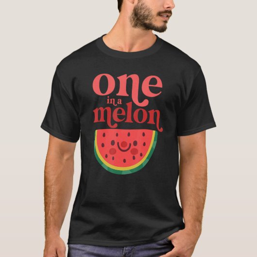 Eine in einem Melon Baby Niedlich Watermelon Erste T-Shirt (Vorderseite)