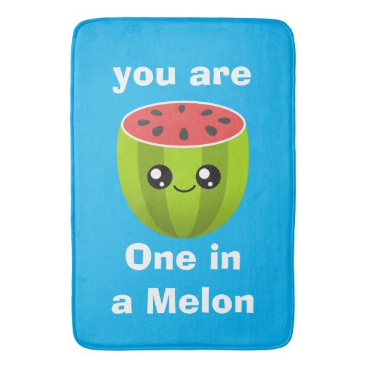 Eine in einem Melon Badematte (Vorderseite Vertikal)