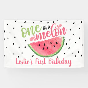 Eine in einem Melon-Birthday-Banner Banner