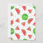 Eine in einem Melon Danke-Card - Rot Einladung (Rückseite)