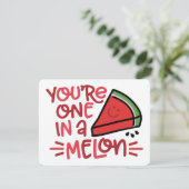 EINE IN EINEM MELON FEIERTAGSKARTE (Stehend Vorderseite)